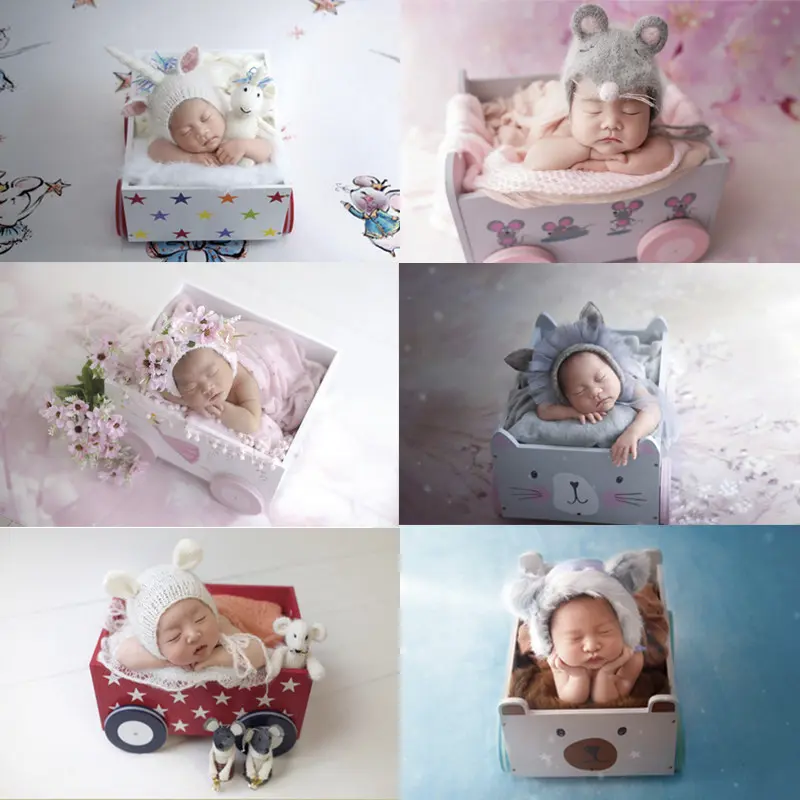 Wooden Cute Animals Posing Car - Newborn Photography Props - Image 2